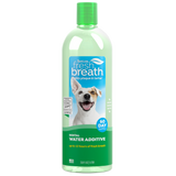 TropiClean Fresh Breath Oral Care Water Additive for Pets, front image of 33oz bottle