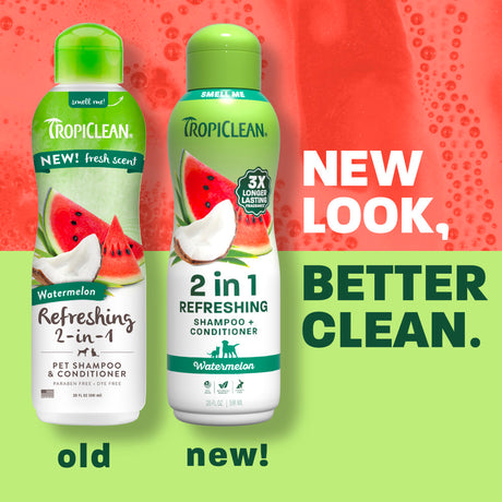TropiClean Watermelon Refreshing 2-In-1 Pet Shampoo & Conditioner
