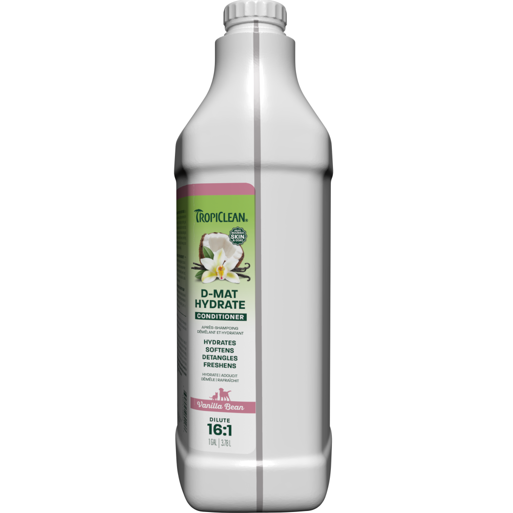 TropiClean Vanilla Bean Hydrate & Shine Pet Conditioner, 1 gal