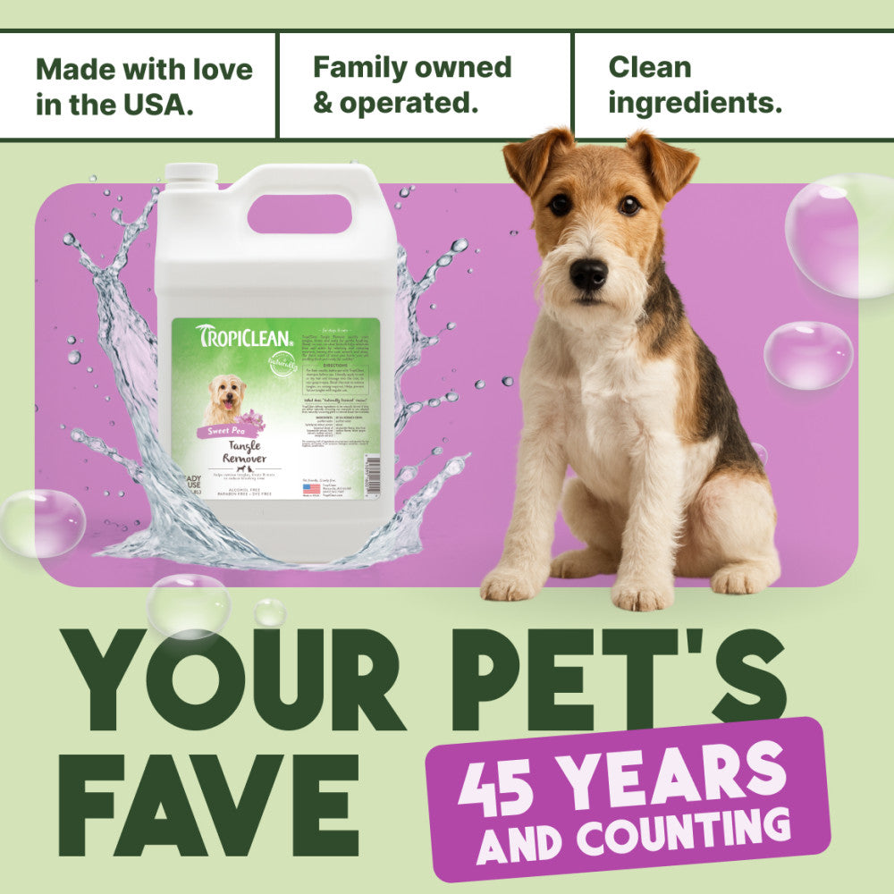TropiClean Sweet Pea Tangle Remover Pet Spray, 1 gal