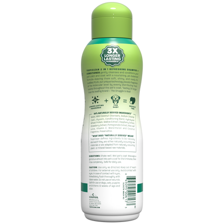TropiClean watermelon shampoo bottle back