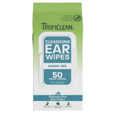 TropiClean Cleansing Ear Wipes, 50ct - 4 Pack