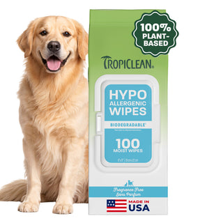 TropiClean Hypoallergenic Pet Wipes, 100ct