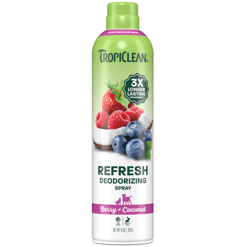 TropiClean Berry + Coconut Deodorizing Pet Spray, 10oz