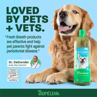 Fresh Breath by TropiClean Oral Care Water Additive for Pets