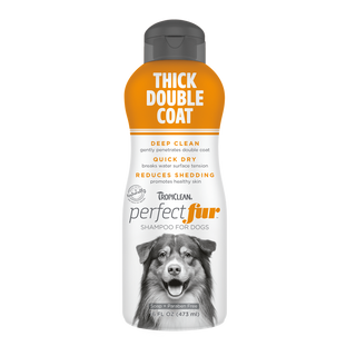 Tropical Perfect Fur dog shampoo bottle  on a white background
