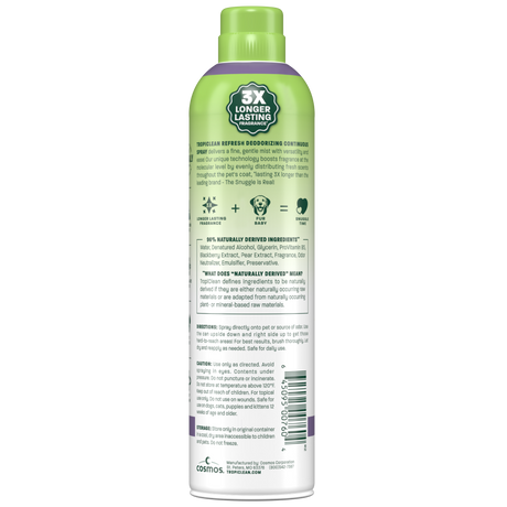 TropiClean Blackberry + Pear Deodorizing Pet Spray, 10oz