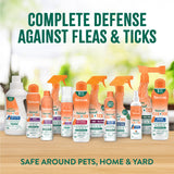 TropiClean Natural Flea + Tick Gentle Cat Shampoo. Collection of flea and tick treatment products for pets
