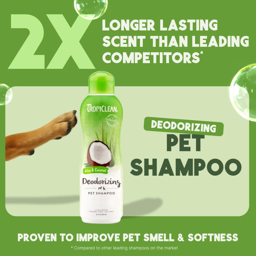 TropiClean Aloe & Coconut Deodorizing Dog & Cat Shampoo