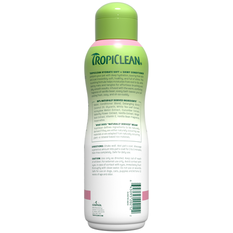 TropiClean Vanilla conditioner bottle back