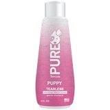 TropiClean PURE Raindrop Kisses Tearless Plant-Based Puppy Shampoo, front of 22oz bottle