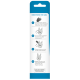 TropiClean HomeVet Soothing Eye Wash for Dogs & Cats, back of package with Instructions