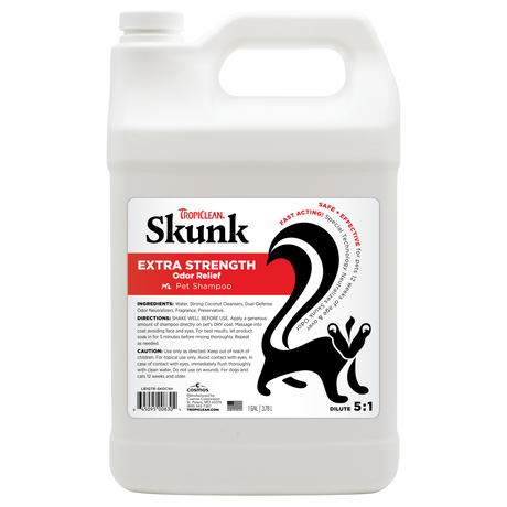 TropiClean Skunk Odor Control Shampoo for Dogs & Cats, image of front of 1gal bottle