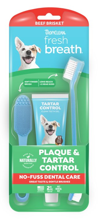 TropiClean Fresh Breath Beef gel kit front