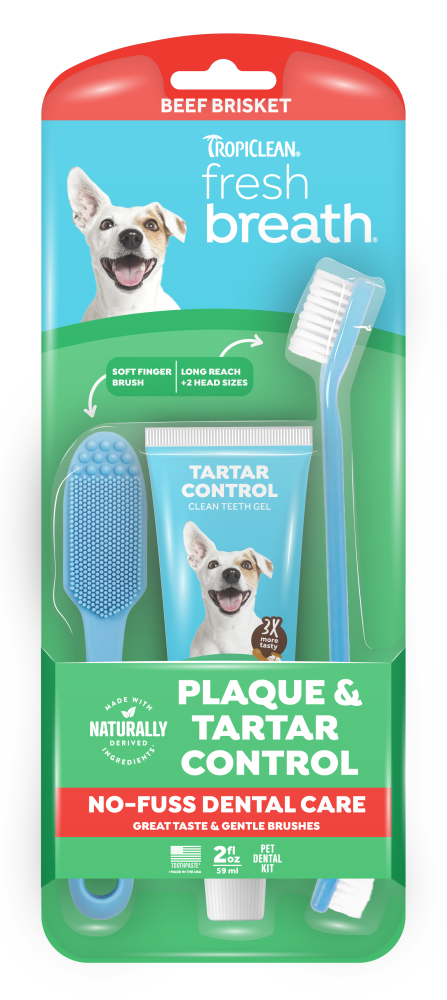 TropiClean Fresh Breath Beef gel kit front