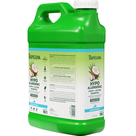 TropiClean Gentle Coconut Hypoallergenic Puppy & Kitten Shampoo, 2.5 gal