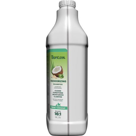 TropiClean Aloe & Coconut Deodorizing Shampoo for Pets, 1 gal