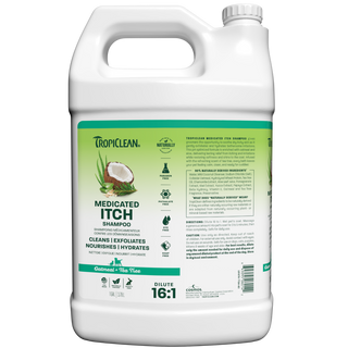 TropiClean Medicated Itch Shampoo 1 gallon bottle front
