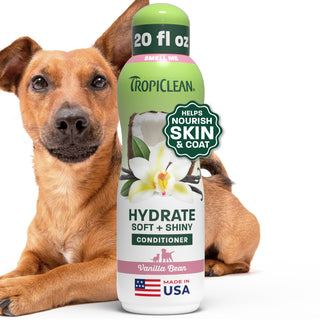 TropiClean Vanilla Bean Hydrate & Shine Pet Conditioner, 20oz