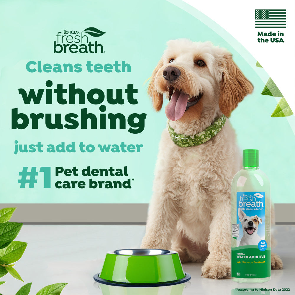TropiClean Fresh Breath Oral Care Water Additive for Pets