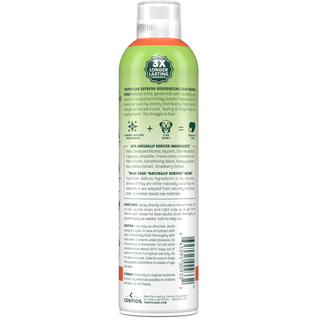 TropiClean papaya deodorizing spray bottle back