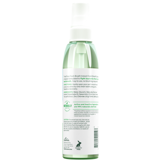 TropiClean Fresh Breath Dental Spray bottle back