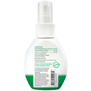 TropiClean Fresh Breath Cat Dental Water Additive Concentrate, image of back of bottle