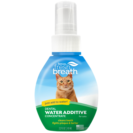 TropiClean Fresh Breath Cat Dental Water Additive Concentrate, image of front of bottle