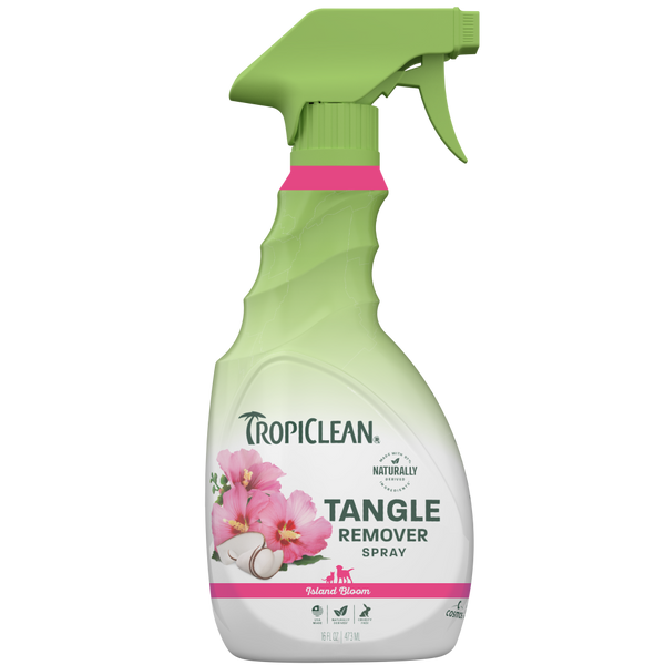TropiClean Dog Detangler Spray Dematting, Leave in Dog Conditioner