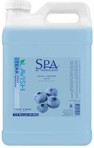 SPA by TropiClean Tear Stain Remover for Pets, front of 2.5 gallon bottle.