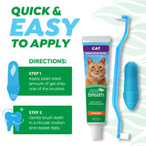 TropiClean Fresh Breath Odor & Tartar Control Dental Kit for Cats, instructions on how to apply on cats