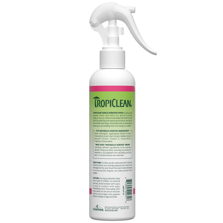 TropiClean Island Bloom Tangle Remover Pet Spray, 8oz