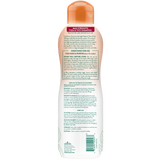 TropiClean Natural Flea and Tick Maximum Strength Shampoo for Dogs, image of back of bottle.