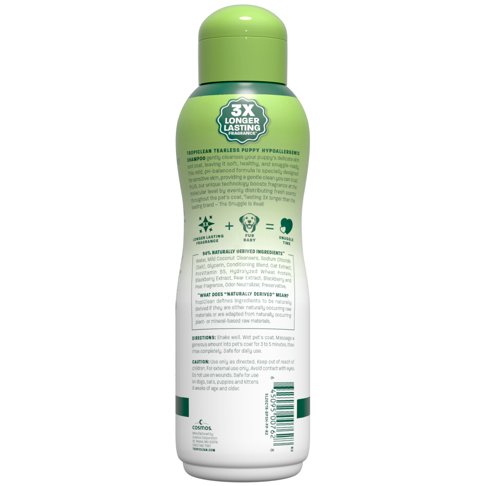 TropiClean pineapple shampoo bottle back