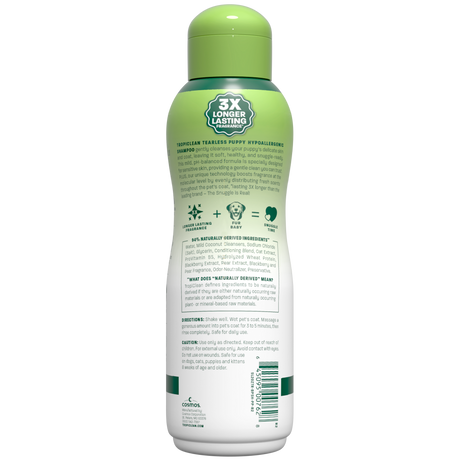 TropiClean pineapple shampoo bottle back