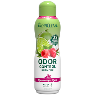 TropiClean Raspberry + Lime Odor Control Pet Shampoo, 20oz