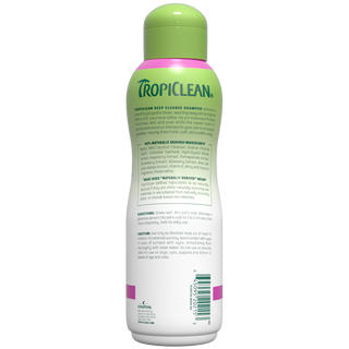 TropiClean berry shampoo bottle back