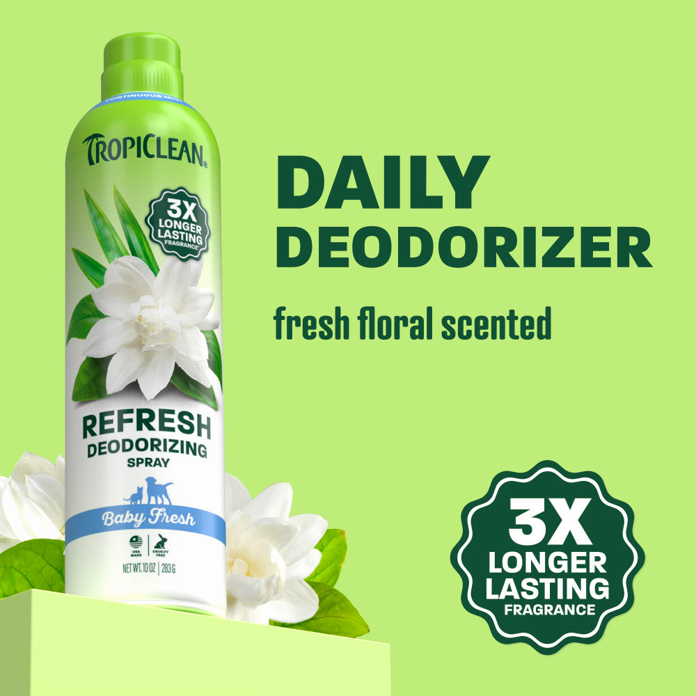 TropiClean Baby Fresh Deodorizing Pet Spray, 10oz