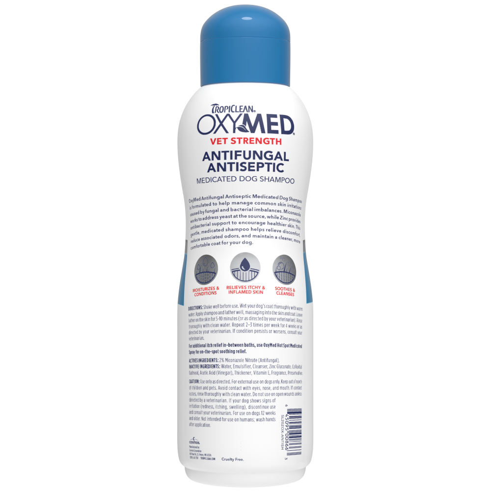 TropiClean OxyMed Antifungal & Antiseptic Shampoo, 20oz