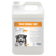 Tropiclean Perfect Fur Thick Double Coat 1 Gallon dog shampoo on a white background