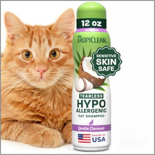 TropiClean Hypoallergenic Cat Shampoo, 12oz