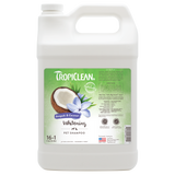 TropiClean Awapuhi & Coconut Whitening Shampoo for Pets, front image of 1 gal bottle