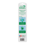 TropiClean Fresh Breath Dog Toothbrush, image of back of package for large dogs