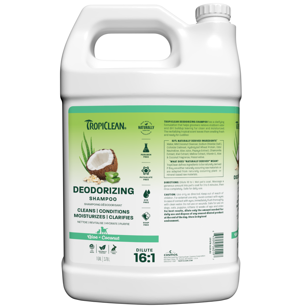 TropiClean Aloe & Coconut Deodorizing Dog & Cat Shampoo