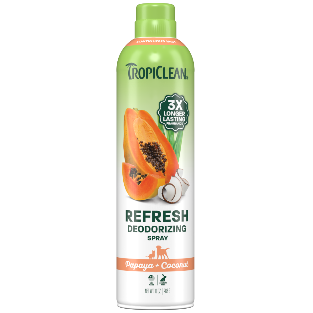 TropiClean Papaya + Coconut Deodorizing Pet Spray, 10oz