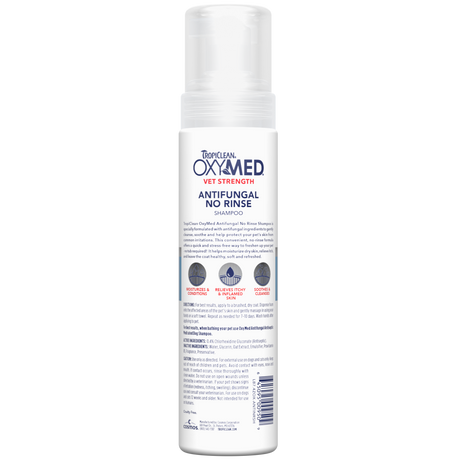 TropiClean OxyMed Antifungal No Rinse Shampoo, 7.4oz