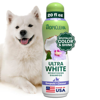 TropiClean Awapuhi + Coconut Ultra White Brightening Pet Shampoo, 20oz - Lined Cap