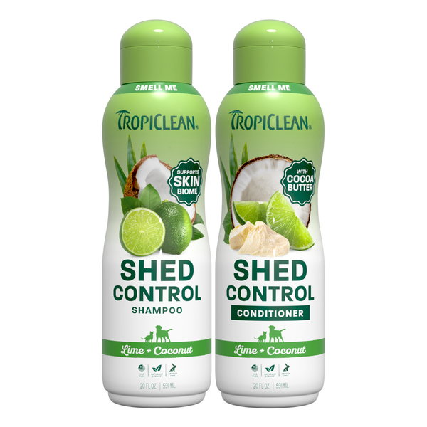 TropiClean Lime & Coconut Deshedding Dog Shampoo & Conditioner Set