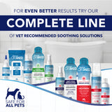 OxyMed pet care products with text promoting a complete line of vet-recommended soothing solutions.