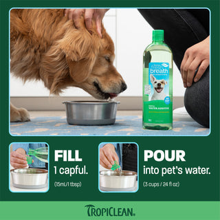 Fresh Breath by TropiClean Oral Care Water Additive for Pets